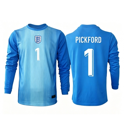 England Jordan Pickford #1 Keeper Hjemmedrakt VM 2026 Langermet England Jordan Pickford #1 Keeper Hjemmedrakt VM 2026 Langermet