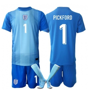 England Jordan Pickford #1 Keeper Hjemmedraktsett Barn VM 2026 Kortermet (+ Korte bukser)