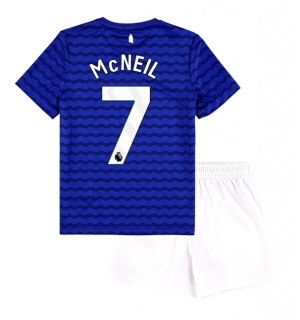 Everton Dwight McNeil #7 Hjemmedraktsett Barn 2025-26 Kortermet (+ Korte bukser)