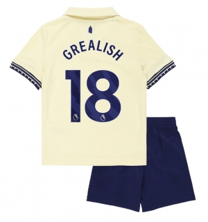 Everton Jack Grealish #18 Bortedraktsett Barn 2025-26 Kortermet (+ Korte bukser)