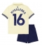 Everton Vitaliy Mykolenko #16 Bortedraktsett Barn 2025-26 Kortermet (+ Korte bukser)