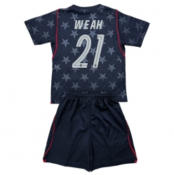 Forente stater Timothy Weah #21 Bortedraktsett Barn VM 2026 Kortermet (+ Korte bukser)