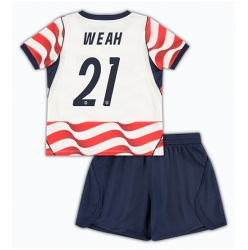 Forente stater Timothy Weah #21 Hjemmedraktsett Barn VM 2026 Kortermet (+ Korte bukser)