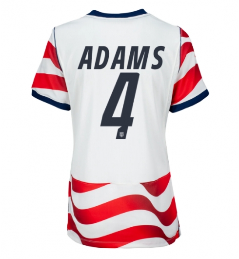 Forente stater Tyler Adams #4 Hjemmedrakt Dame VM 2026 Kortermet Forente stater Tyler Adams #4 Hjemmedrakt Dame VM 2026 Kortermet
