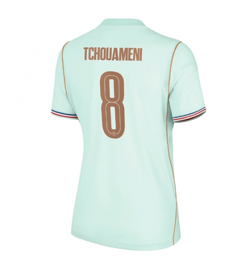 Frankrike Aurelien Tchouameni #8 Bortedrakt Dame VM 2026 Kortermet Frankrike Aurelien Tchouameni #8 Bortedrakt Dame VM 2026 Kortermet