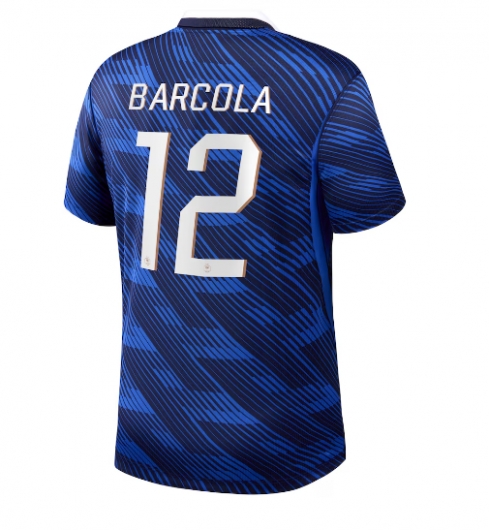 Frankrike Bradley Barcola #12 Hjemmedrakt VM 2026 Kortermet Frankrike Bradley Barcola #12 Hjemmedrakt VM 2026 Kortermet