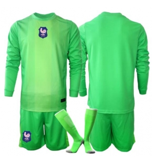 Frankrike Keeper Bortedraktsett Barn VM 2026 Langermet (+ Korte bukser)