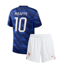 Frankrike Kylian Mbappe #10 Hjemmedraktsett Barn VM 2026 Kortermet (+ Korte bukser)
