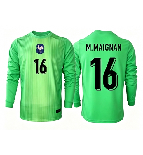 Frankrike Mike Maignan #16 Keeper Bortedrakt VM 2026 Langermet Frankrike Mike Maignan #16 Keeper Bortedrakt VM 2026 Langermet