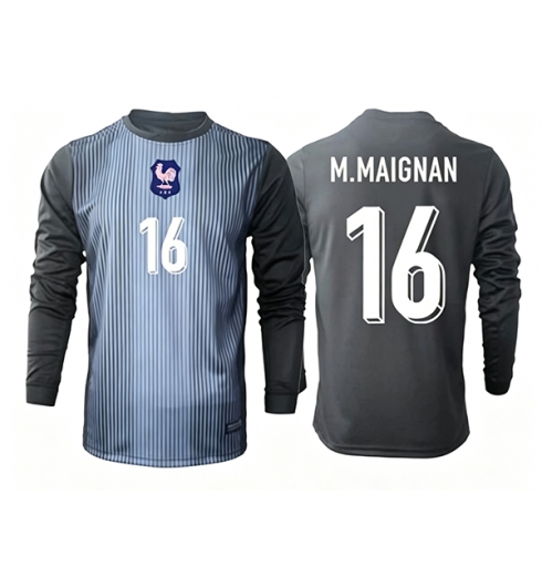 Frankrike Mike Maignan #16 Keeper Hjemmedrakt VM 2026 Langermet Frankrike Mike Maignan #16 Keeper Hjemmedrakt VM 2026 Langermet