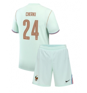 Frankrike Rayan Cherki #24 Bortedraktsett Barn VM 2026 Kortermet (+ Korte bukser)