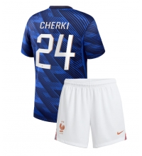 Frankrike Rayan Cherki #24 Hjemmedraktsett Barn VM 2026 Kortermet (+ Korte bukser)