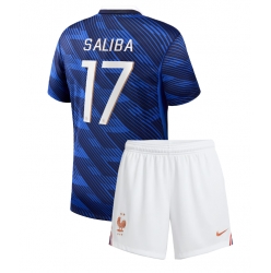 Frankrike William Saliba #17 Hjemmedraktsett Barn VM 2026 Kortermet (+ Korte bukser)