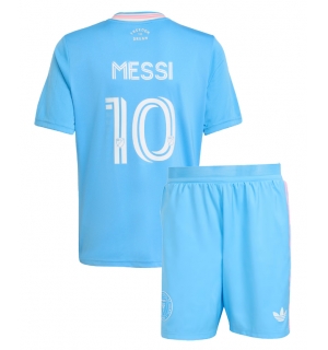 Inter Miami Lionel Messi #10 Tredjedraktsett Barn 2025-26 Kortermet (+ Korte bukser)