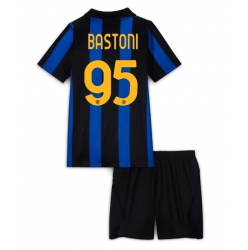 Inter Milan Alessandro Bastoni #95 Hjemmedraktsett Barn 2026-27 Kortermet (+ Korte bukser)