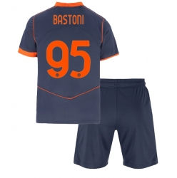 Inter Milan Alessandro Bastoni #95 Tredjedraktsett Barn 2025-26 Kortermet (+ Korte bukser)