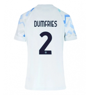 Inter Milan Denzel Dumfries #2 Bortedrakt Dame 2025-26 Kortermet