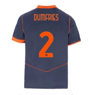 Inter Milan Denzel Dumfries #2 Tredjedrakt 2025-26 Kortermet