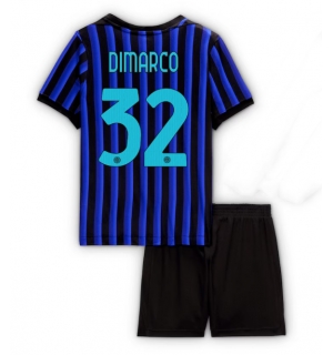 Inter Milan Federico Dimarco #32 Hjemmedraktsett Barn 2025-26 Kortermet (+ Korte bukser)
