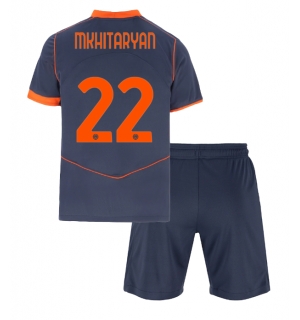 Inter Milan Henrikh Mkhitaryan #22 Tredjedraktsett Barn 2025-26 Kortermet (+ Korte bukser)