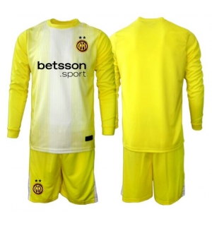 Inter Milan Keeper Bortedraktsett Barn 2025-26 Langermet (+ Korte bukser)