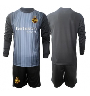 Inter Milan Keeper Hjemmedraktsett Barn 2025-26 Langermet (+ Korte bukser)