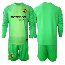 Inter Milan Keeper Tredjedraktsett Barn 2025-26 Langermet (+ Korte bukser)
