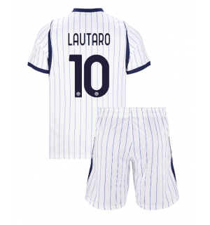 Inter Milan Lautaro Martinez #10 Bortedraktsett Barn 2026-27 Kortermet (+ Korte bukser)