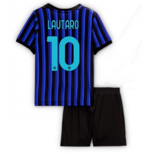 Inter Milan Lautaro Martinez #10 Hjemmedraktsett Barn 2025-26 Kortermet (+ Korte bukser)