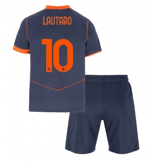 Inter Milan Lautaro Martinez #10 Tredjedraktsett Barn 2025-26 Kortermet (+ Korte bukser)