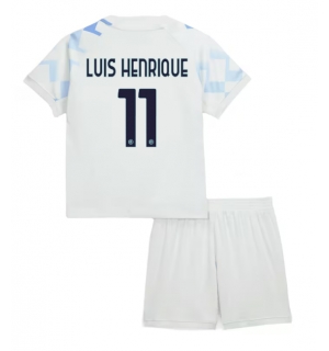 Inter Milan Luis Henrique #11 Bortedraktsett Barn 2025-26 Kortermet (+ Korte bukser)