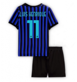 Inter Milan Luis Henrique #11 Hjemmedraktsett Barn 2025-26 Kortermet (+ Korte bukser)