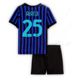 Inter Milan Manuel Akanji #25 Hjemmedraktsett Barn 2025-26 Kortermet (+ Korte bukser)