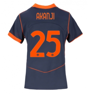 Inter Milan Manuel Akanji #25 Tredjedrakt Dame 2025-26 Kortermet