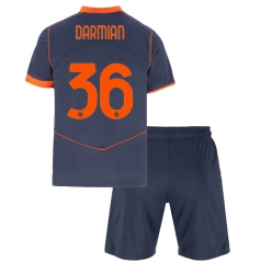 Inter Milan Matteo Darmian #36 Tredjedraktsett Barn 2025-26 Kortermet (+ Korte bukser)