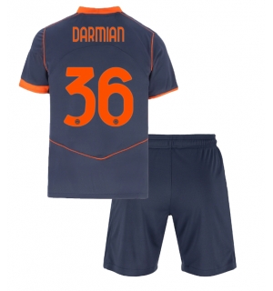 Inter Milan Matteo Darmian #36 Tredjedraktsett Barn 2025-26 Kortermet (+ Korte bukser)