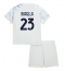 Inter Milan Nicolo Barella #23 Bortedraktsett Barn 2025-26 Kortermet (+ Korte bukser)