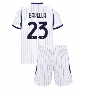 Inter Milan Nicolo Barella #23 Bortedraktsett Barn 2026-27 Kortermet (+ Korte bukser)
