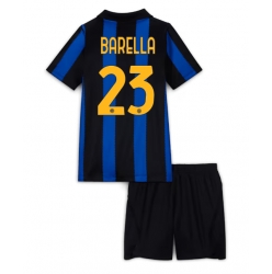 Inter Milan Nicolo Barella #23 Hjemmedraktsett Barn 2026-27 Kortermet (+ Korte bukser)