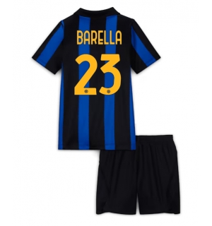 Inter Milan Nicolo Barella #23 Hjemmedraktsett Barn 2026-27 Kortermet (+ Korte bukser)