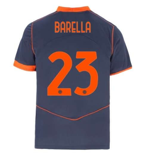 Inter Milan Nicolo Barella #23 Tredjedrakt 2025-26 Kortermet Inter Milan Nicolo Barella #23 Tredjedrakt 2025-26 Kortermet