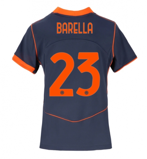 Inter Milan Nicolo Barella #23 Tredjedrakt Dame 2025-26 Kortermet Inter Milan Nicolo Barella #23 Tredjedrakt Dame 2025-26 Kortermet