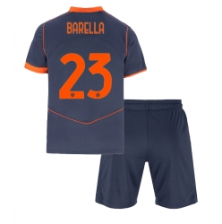 Inter Milan Nicolo Barella #23 Tredjedraktsett Barn 2025-26 Kortermet (+ Korte bukser)