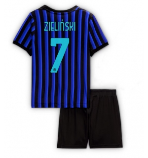 Inter Milan Piotr Zielinski #7 Hjemmedraktsett Barn 2025-26 Kortermet (+ Korte bukser)