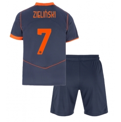Inter Milan Piotr Zielinski #7 Tredjedraktsett Barn 2025-26 Kortermet (+ Korte bukser)