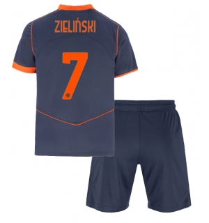 Inter Milan Piotr Zielinski #7 Tredjedraktsett Barn 2025-26 Kortermet (+ Korte bukser)