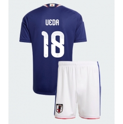 Japan Ayase Ueda #18 Hjemmedraktsett Barn VM 2026 Kortermet (+ Korte bukser)
