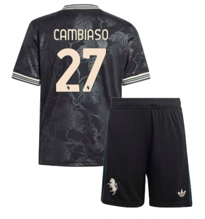 Juventus Andrea Cambiaso #27 Tredjedraktsett Barn 2025-26 Kortermet (+ Korte bukser)