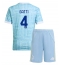 Juventus Federico Gatti #4 Bortedraktsett Barn 2025-26 Kortermet (+ Korte bukser)