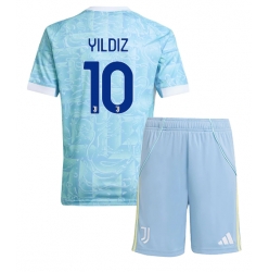 Juventus Kenan Yildiz #10 Bortedraktsett Barn 2025-26 Kortermet (+ Korte bukser)